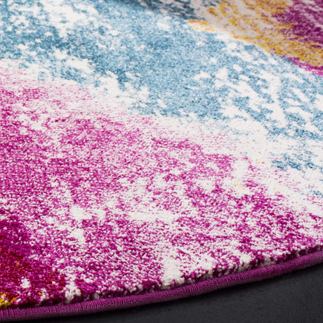 Safavieh Watercolor 6'-7" x 6'-7" Rug in Fuchsia / Orange