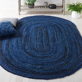Safavieh Braided 5'-0" x 8'-0" Rug in Navy / Black