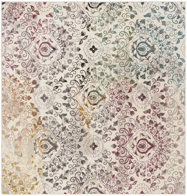 Safavieh Aria 6'-5" x 6'-5" Rug in Cream / Multi