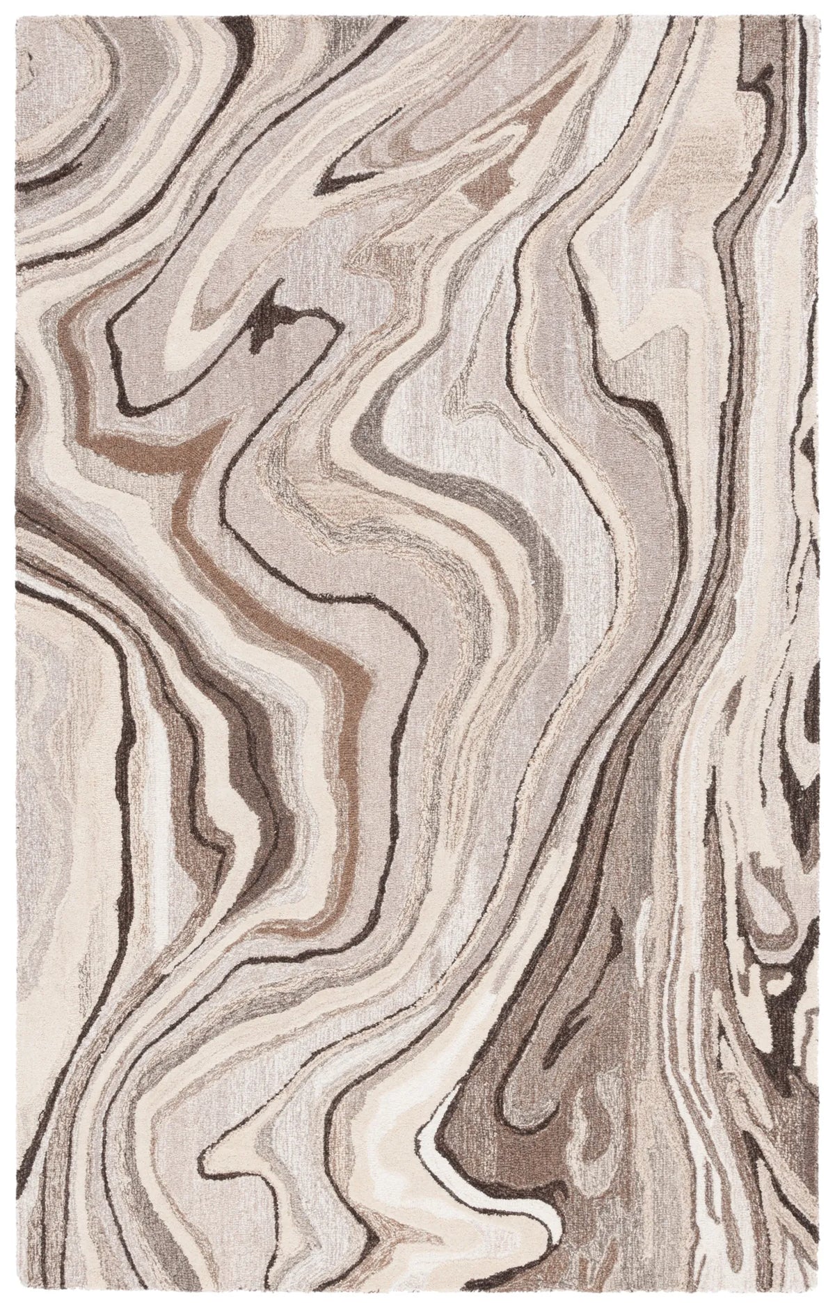 Safavieh Metro 4'-0" x 6'-0" Rug in Brown / Ivory