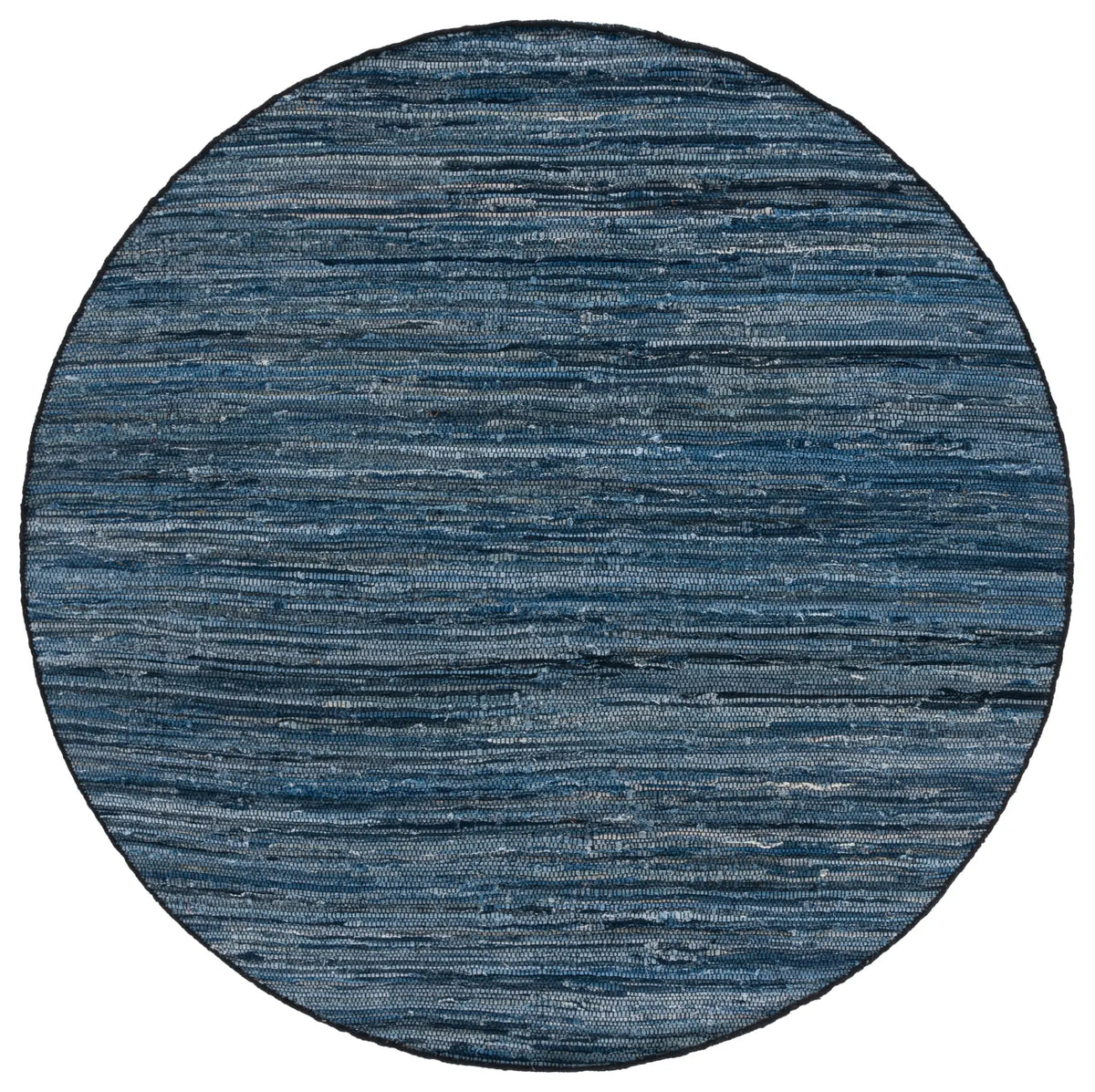 Safavieh Rag Rug 6'-0" x 6'-0" Rug in Blue / Black