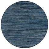 Safavieh Rag Rug 6'-0" x 6'-0" Rug in Blue / Black