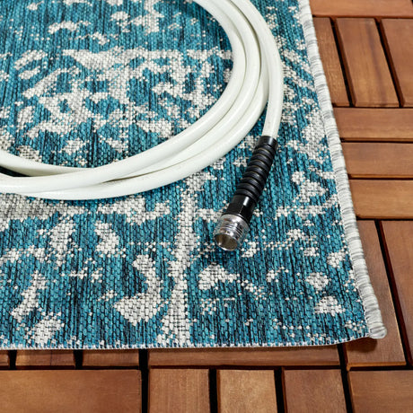 Safavieh Courtyard 6'-7" x 9'-6" Rug in Blue / Grey