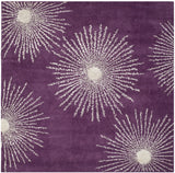 Safavieh Soho 6'-0" x 6'-0" Rug in Purple / Ivory