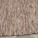 Safavieh Courtyard 5'-3" x 5'-3" Rug in Brown / Brown