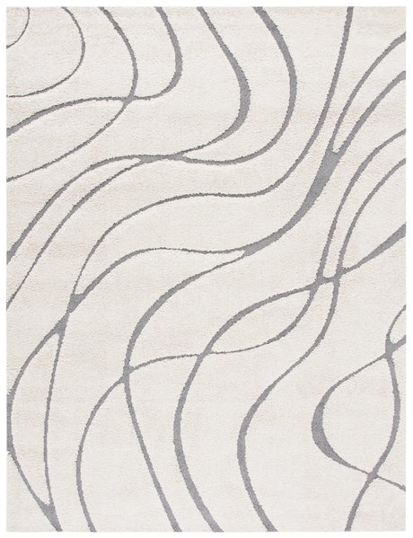 Safavieh Florida Shag 9'-6" x 13'-0" Rug in Cream / Grey