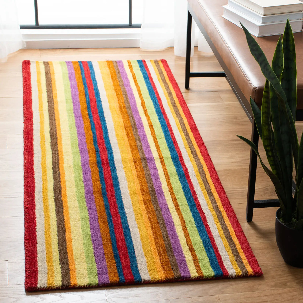Safavieh Himalaya 2'-3" x 10'-0" Rug in Red / Multi