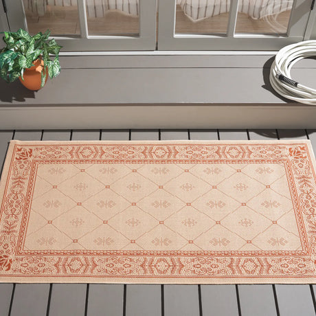 Safavieh Courtyard 2'-7" x 5'-0" Rug in Natural / Terra