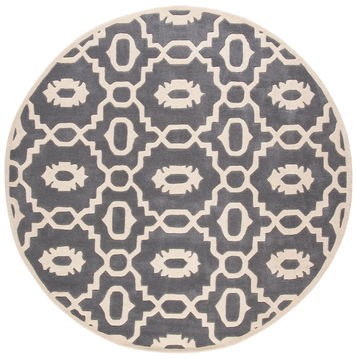 Safavieh Chatham 7'-0" x 7'-0" Rug in Dark Grey / Ivory
