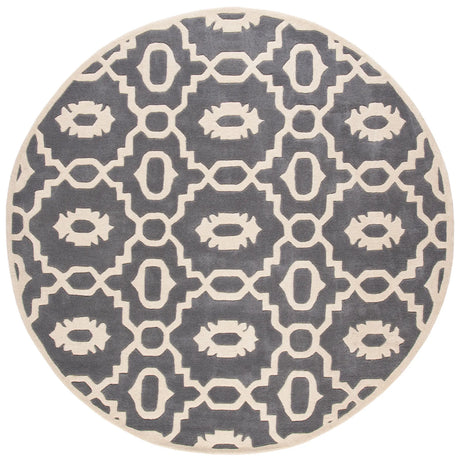 Safavieh Chatham 7'-0" x 7'-0" Rug in Dark Grey / Ivory