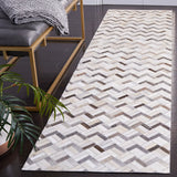 Safavieh Studio Leather 2'-3" x 9'-0" Rug in Black / Grey