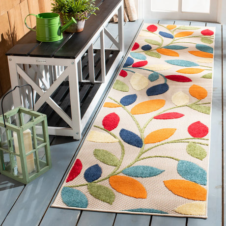 Safavieh Cabana 2'-2" x 11'-0" Rug in Ivory / Green