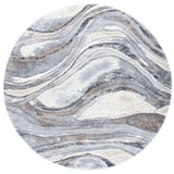 Safavieh Cyrus Shag 5'-5" x 5'-5" Rug in Grey / Beige