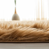 Safavieh Faux Sheep Skin 4'-0" x 6'-0" Rug in Camel