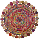 Safavieh Cape Cod 6'-0" x 6'-0" Rug in Red / Multi