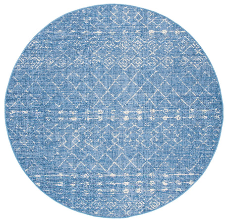 Safavieh Courtyard 6'-7" x 6'-7" Rug in Blue / Ivory
