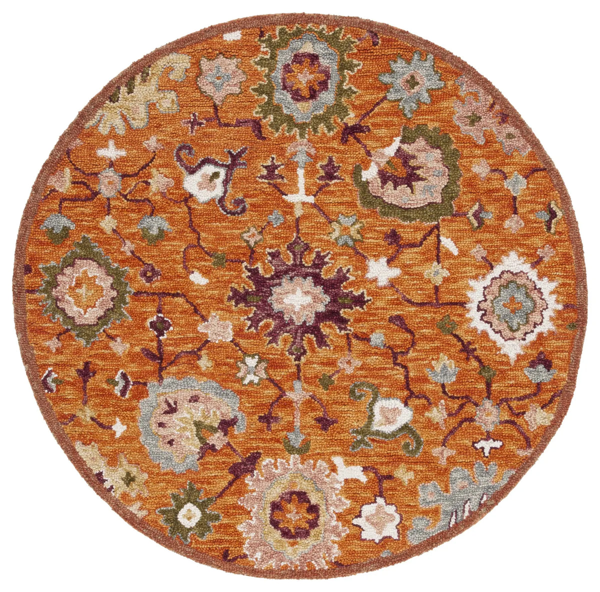 Safavieh Aspen 5'-0" x 5'-0" Rug in Rust / Green