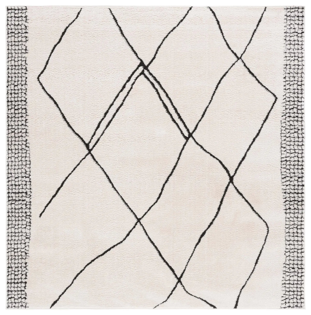 Safavieh Melody 6'-7" x 6'-7" Rug in Ivory / Black