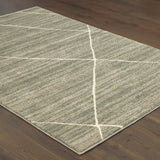 Oriental Weavers Sphinx Carson 9661A Grey / Ivory Rugs - angle detail