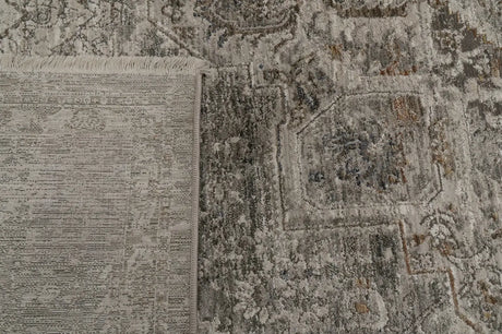 Dynamic Rugs Valeria 10524 Power Loomed Transitional Ivory/Beige/Multi Rug - Corner