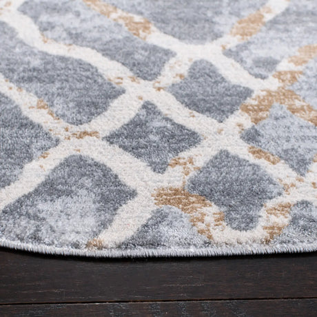 Safavieh Martha Stewart Isabella 6'-7" x 6'-7" Rug in Silver / Ivory