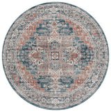 Safavieh Vintage Tabriz 6'-7" x 6'-7" Rug in Blue / Rust