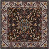 Safavieh Heritage 6'-0" x 6'-0" Rug in Charcoal / Ivory