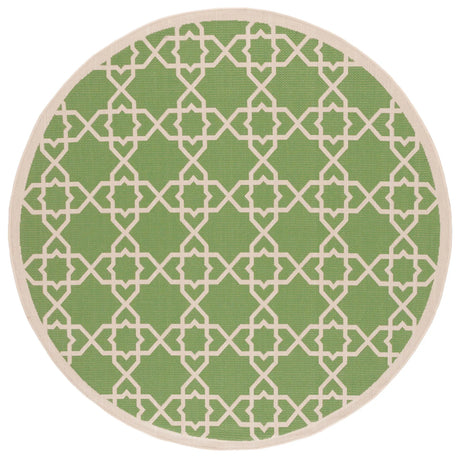 Safavieh Courtyard 6'-7" x 6'-7" Rug in Green / Beige