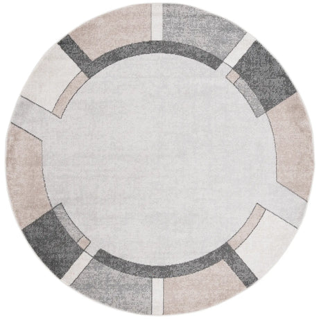 Safavieh Phoenix 500 6'-7" x 6'-7" Rug in Light Grey / Beige Charcoal