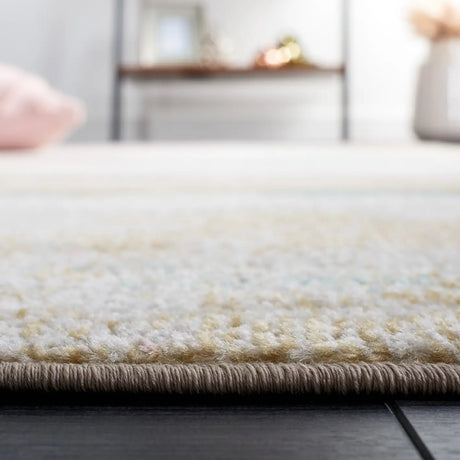 Safavieh Phoenix 500 4'-5" x 6'-5" Rug in Rust Blue / Ivory