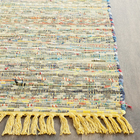 Safavieh Rag Rug 2'-3" x 10'-0" Rug in Yellow / Multi