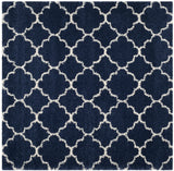 Safavieh Hudson Shag 7'-0" x 7'-0" Rug in Navy / Ivory