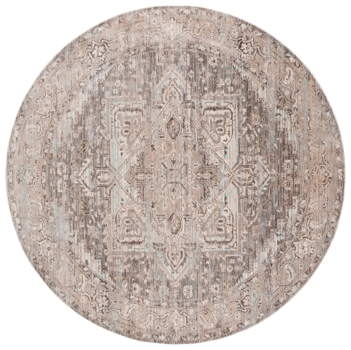Safavieh Vintage Persian 6'-7" x 6'-7" Rug in Brown / Beige