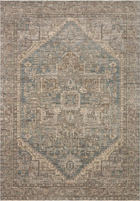 Loloi Priscilla PRL-04 Blue / Bark Rug - main flat