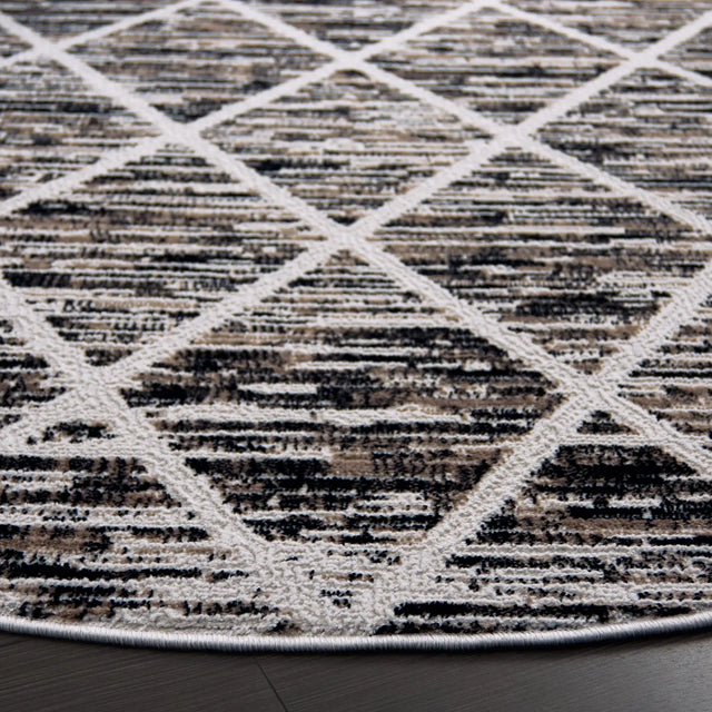 Safavieh Mila 6'-7" x 6'-7" Rug in Ivory / Black