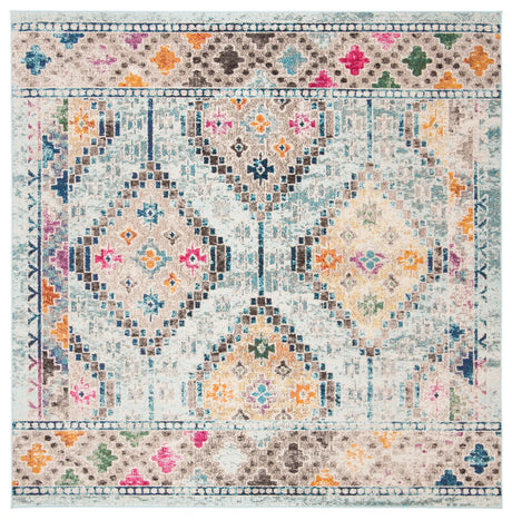 Safavieh Madison 6'-7" x 6'-7" Rug in Blue / Yellow