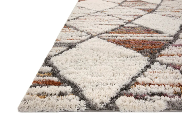 Loloi Levitt Shag Lev-05 Ivory/Fiesta Rug - rug corner