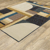 Oriental Weavers Sphinx Strada Str01 Gold/ Blue Rugs - angle detail
