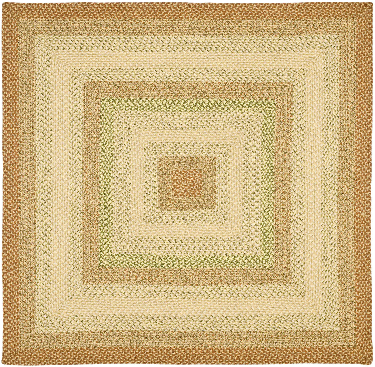 Safavieh Braided 5'-0" x 5'-0" Rug in Rust / Multi