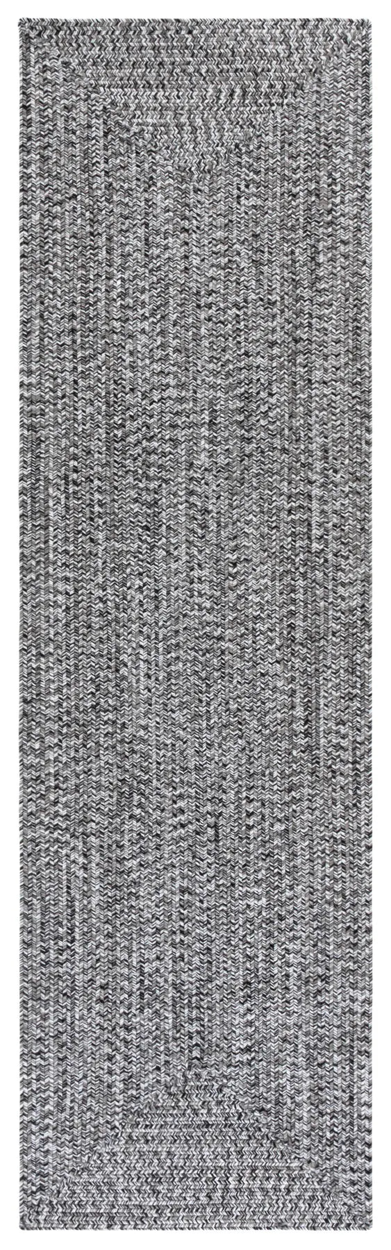 Safavieh Braided 2'-3" x 8'-0" Rug in Black / Ivory
