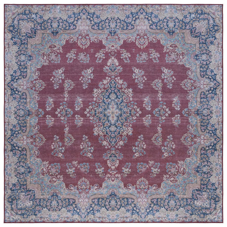 Safavieh Tucson 6'-0" x 6'-0" Rug in Red / Navy