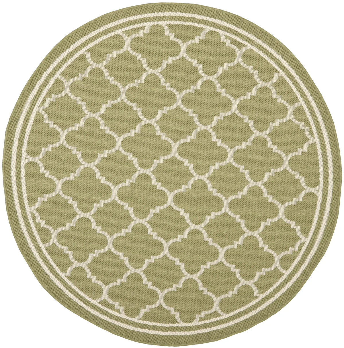 Safavieh Courtyard 5'-3" x 5'-3" Rug in Green / Beige