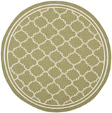 Safavieh Courtyard 5'-3" x 5'-3" Rug in Green / Beige