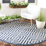 Safavieh Courtyard 6'-7" x 6'-7" Rug in Navy / Beige