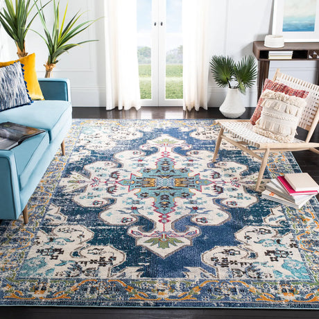 Safavieh Madison 10'-0" x 14'-0" Rug in Navy / Grey