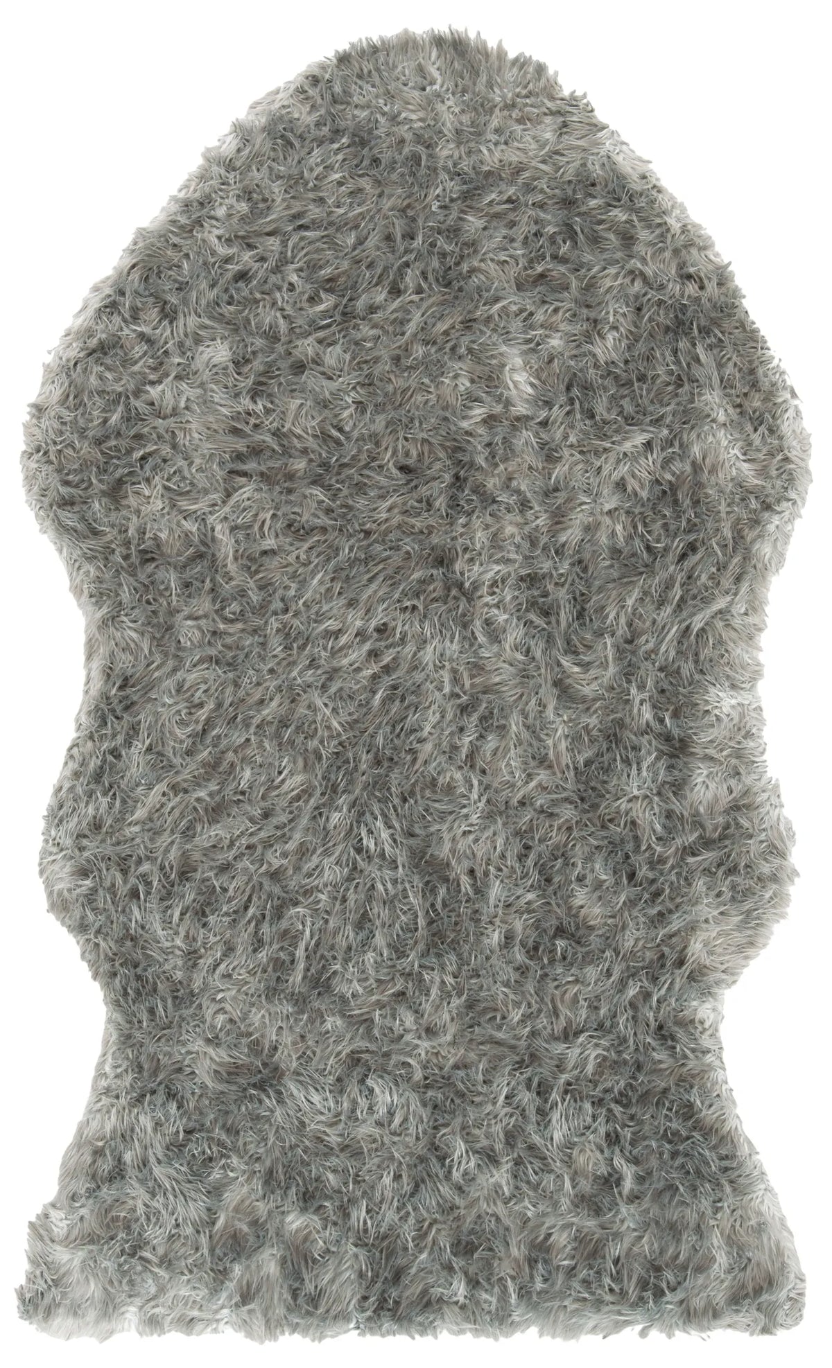 Safavieh Faux Sheep Skin 3'-0" x 5'-0" Rug in Dark Grey