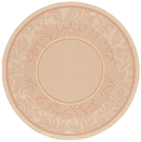 Safavieh Courtyard 5'-3" x 5'-3" Rug in Natural / Terra