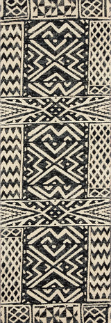 Loloi Mika Mik-13 Ivory/Black Rugs - runner flat