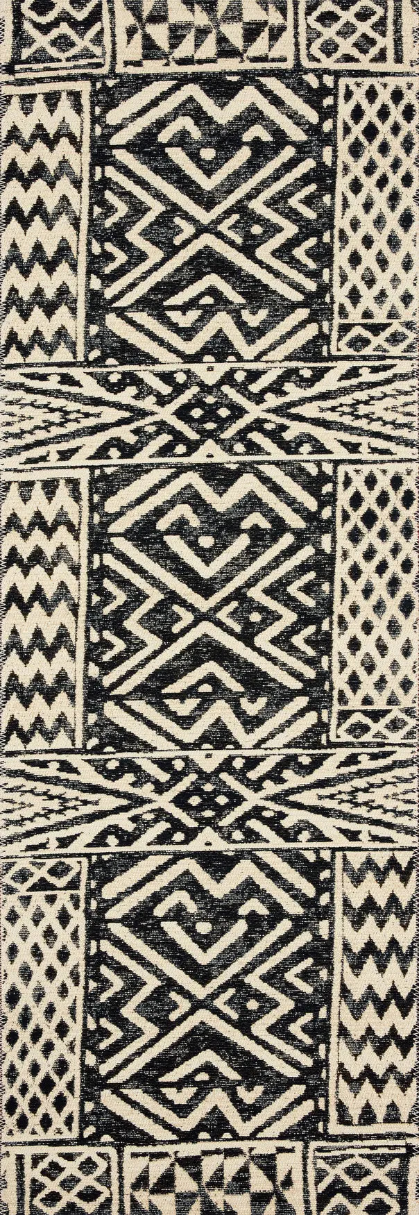Loloi Mika Mik-13 Ivory/Black Rugs - runner flat