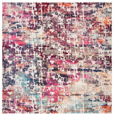 Safavieh Madison 6'-7" x 6'-7" Rug in Red / Light Blue